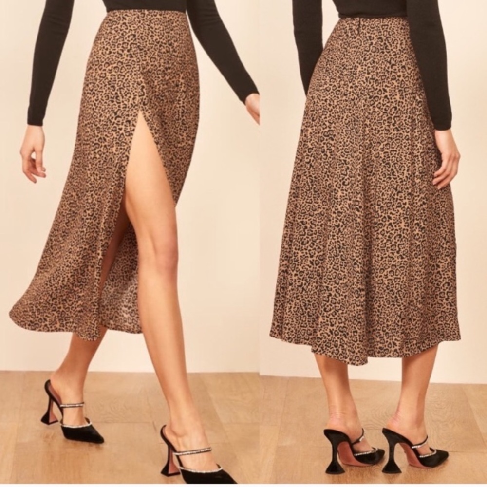 Reformation Zoe slide slit skirt In Bengal